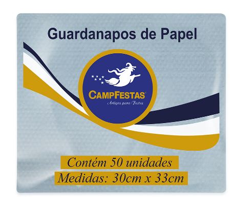 Guardanapo 33x33 Folha Dupla Branco 50 Unidades